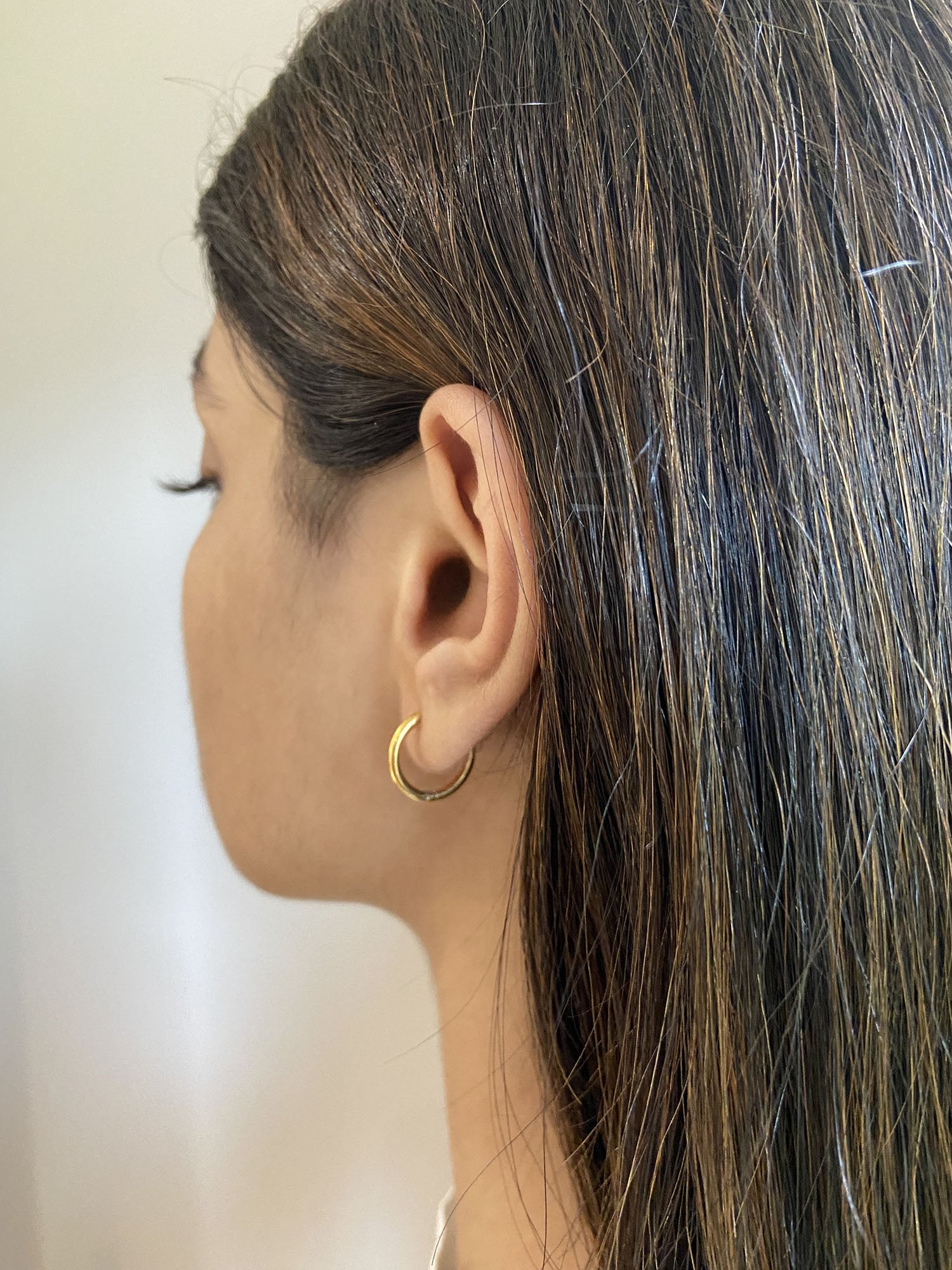 Gold Plated Stainless Steel Hoop Earrings