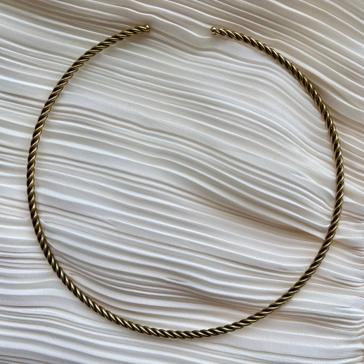 Braided Gold Choker Necklace