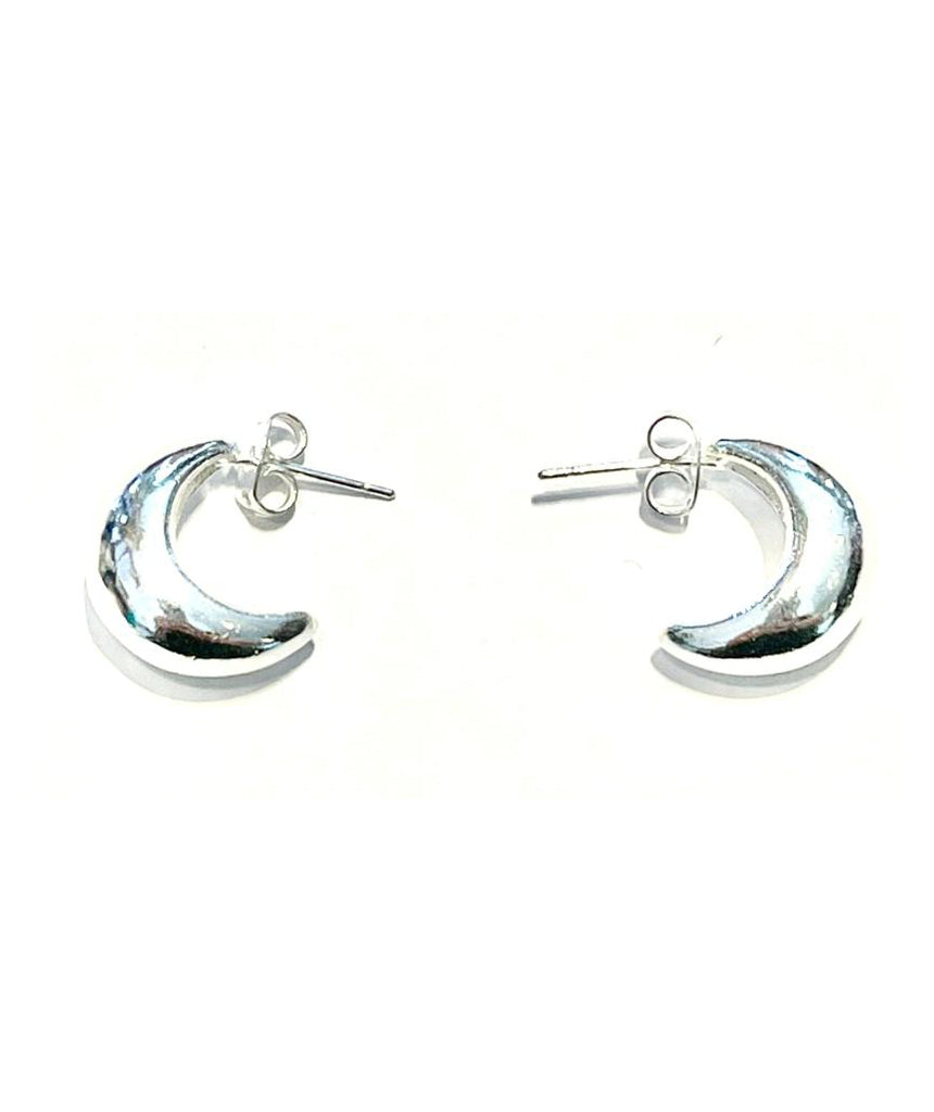 Crescent Moon Stud Earrings