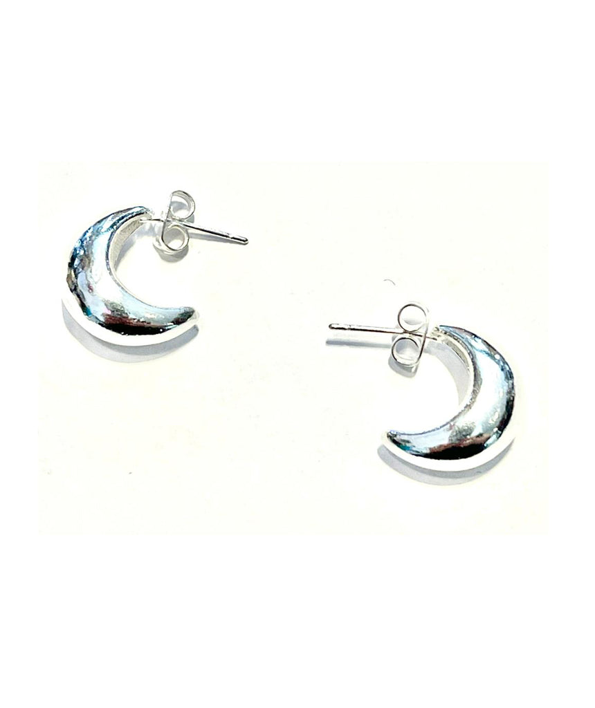 Crescent Moon Stud Earrings