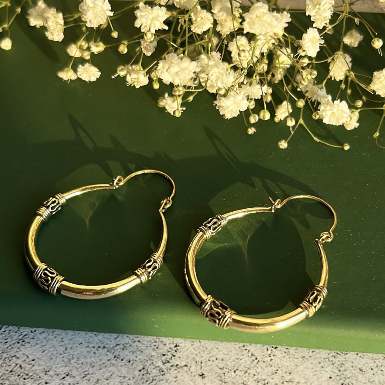 Gold Boho Hoop Earrings