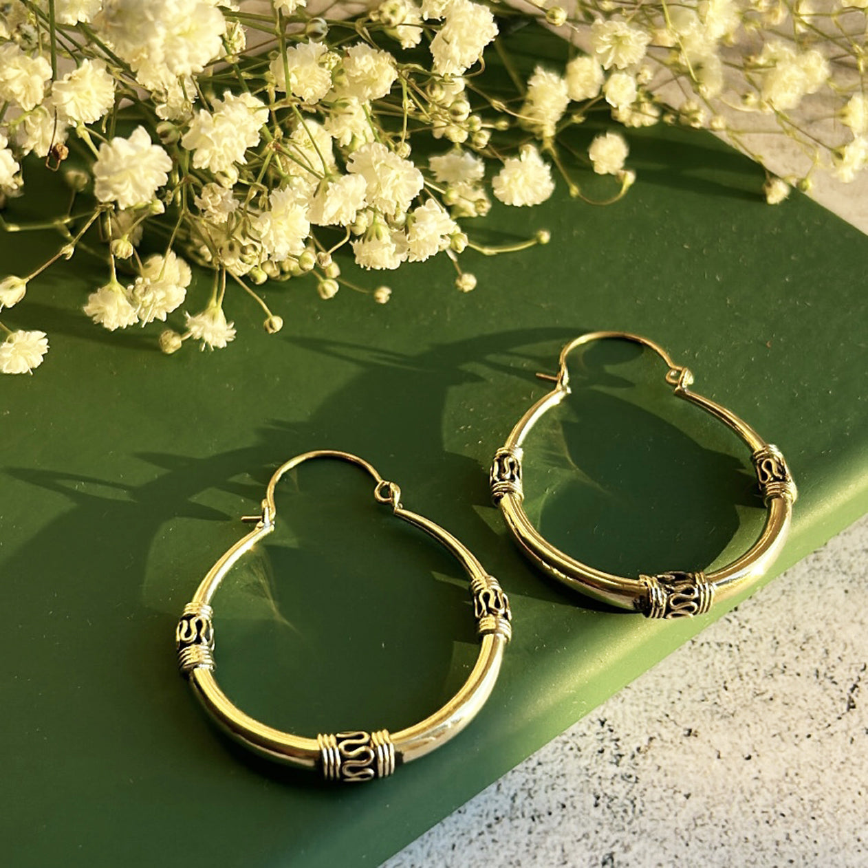 Gold Boho Hoop Earrings