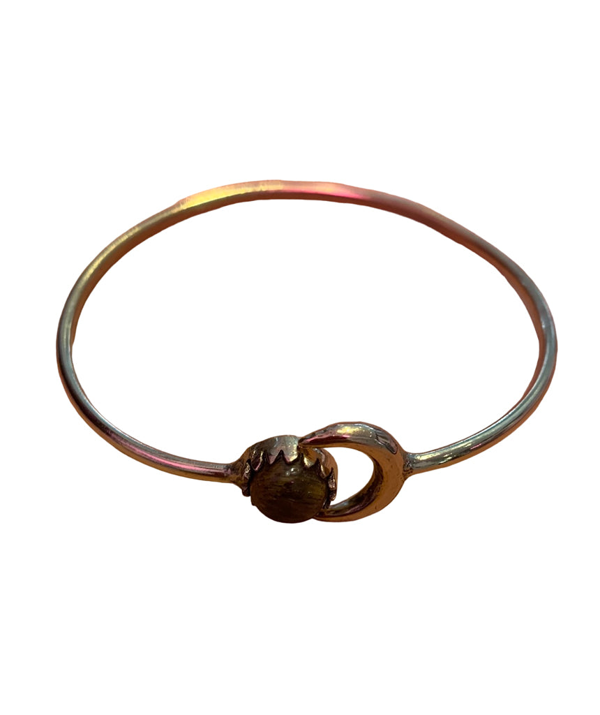 Moon Bracelet with Stone