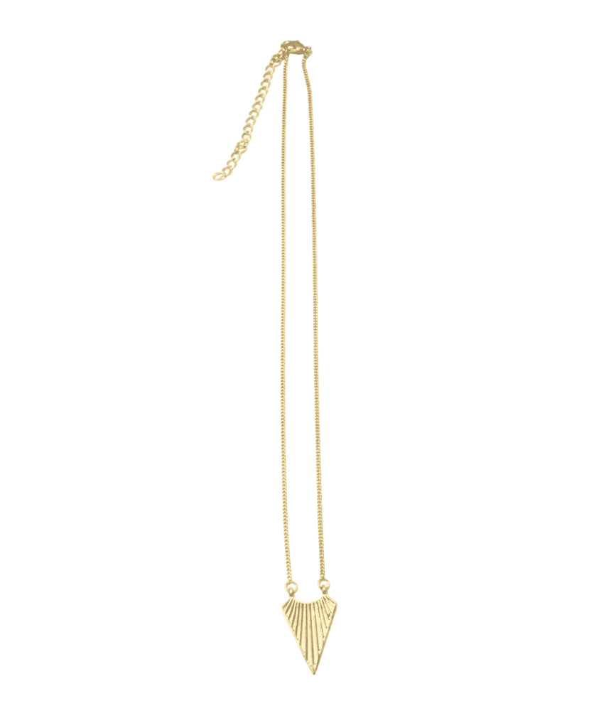 Art Deco Fan Pendant Necklace