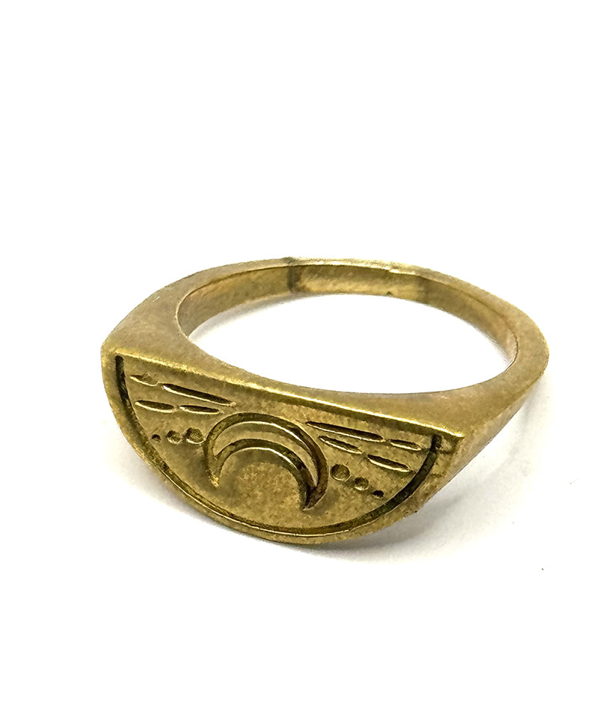 Half Moon Signet Ring