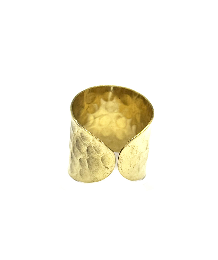 Gold Hammered Ring