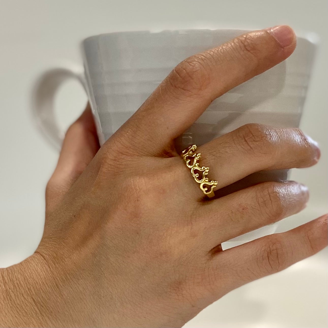 Gold Heart of Hearts Ring