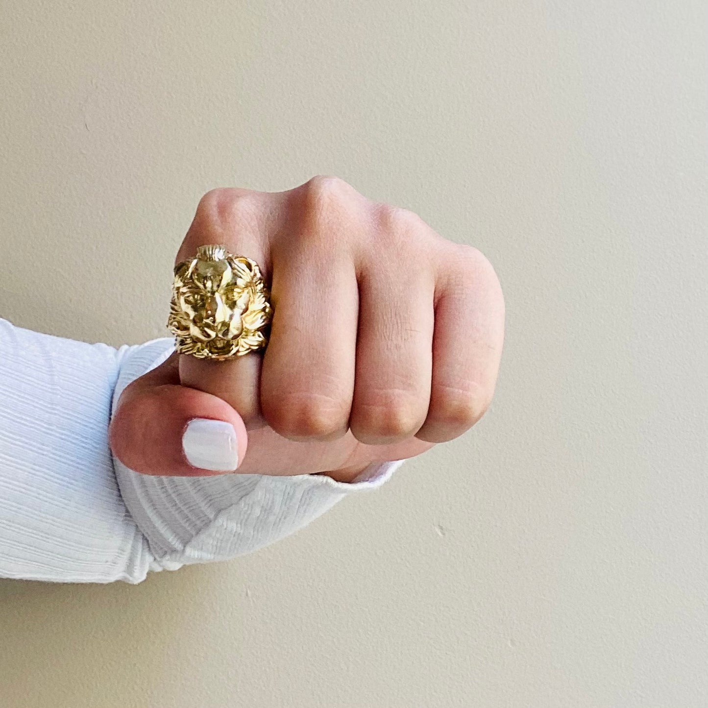 Gold Lion Ring