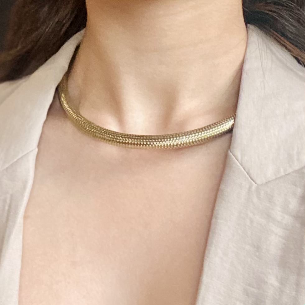 Gold Snakeskin Choker