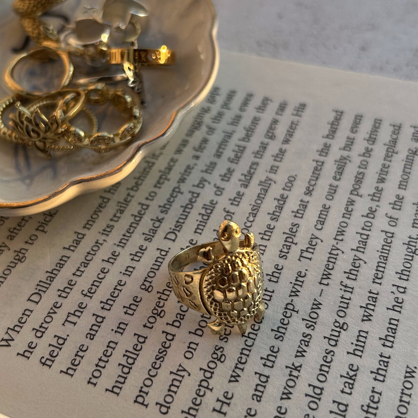 Gold Turtle Ring