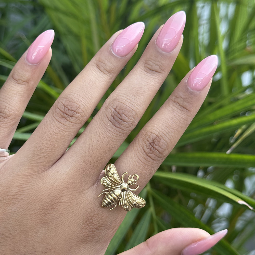 Gold Bee Ring
