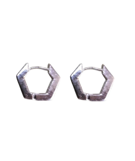 Hexagon Hoop Earrings