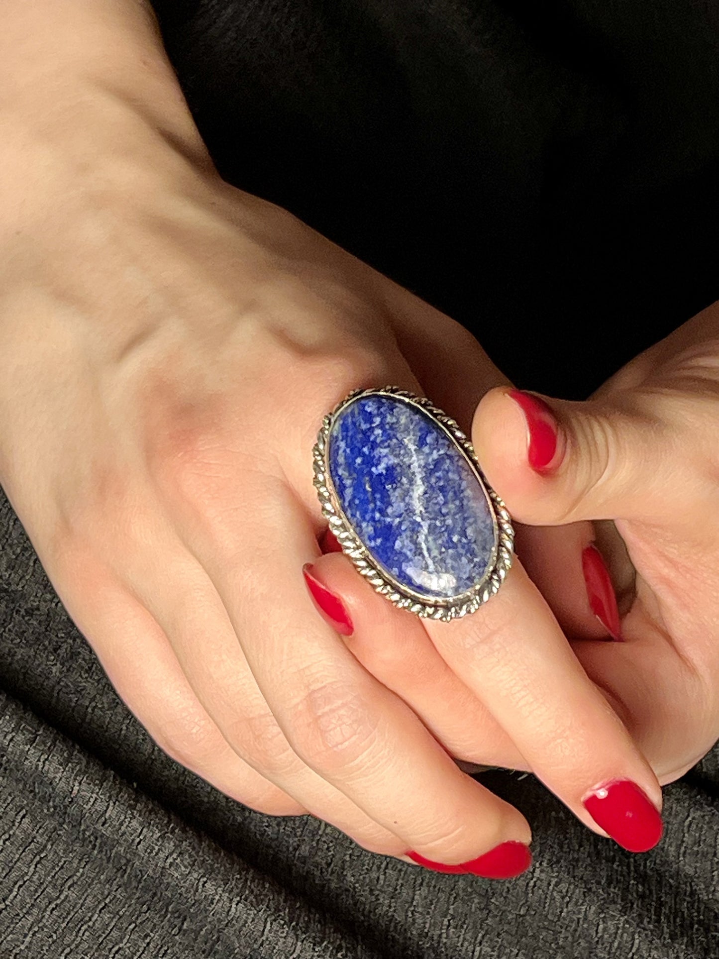 Boho Statement Blue Stone Ring