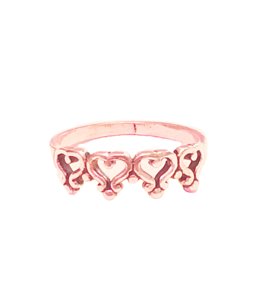 Silver Heart of Hearts Ring