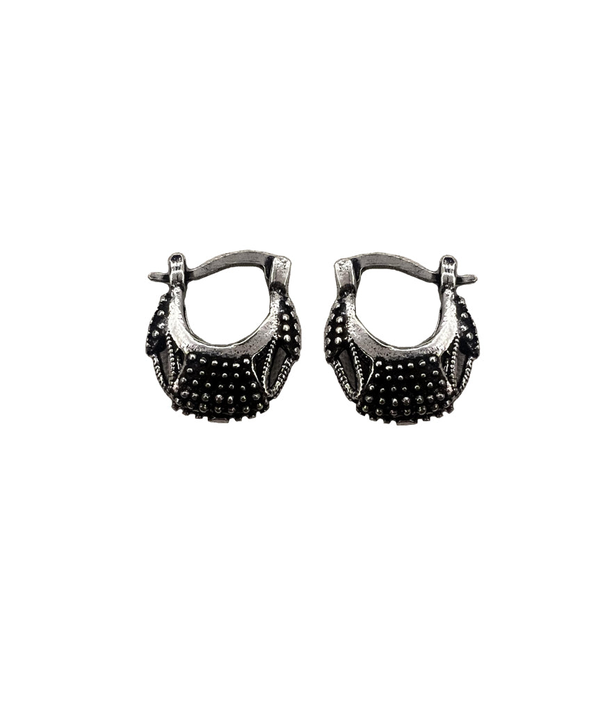 Mini Dotted Hoop Earrings