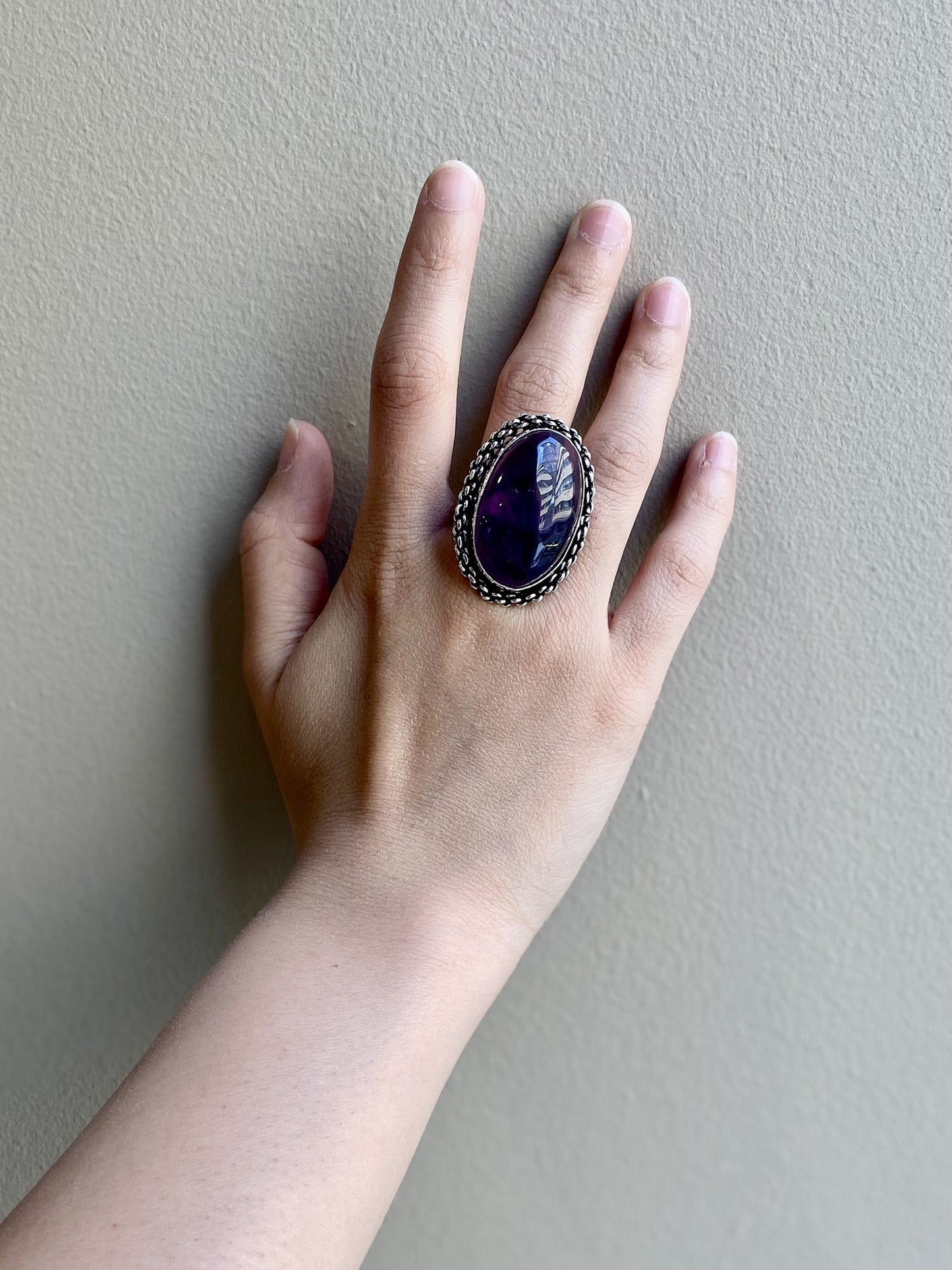 Boho Statement Purple Stone Ring