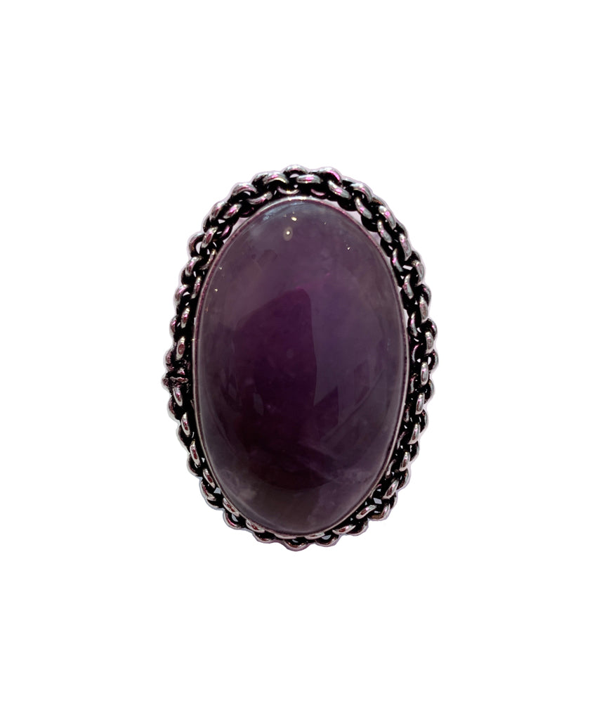 Boho Statement Purple Stone Ring