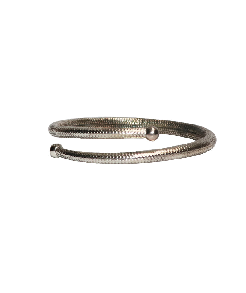 Silver Snake Skin Arm Cuff