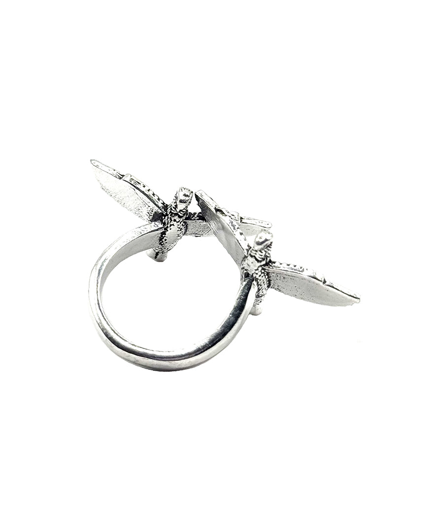 Silver Dual Bird Ring
