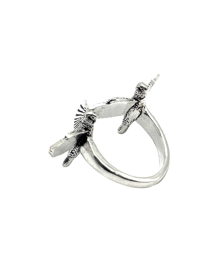 Silver Dual Bird Ring