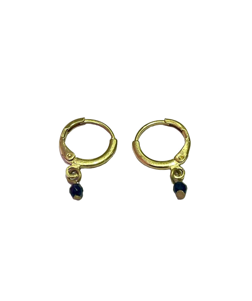 Simple Hoops with Gemstone