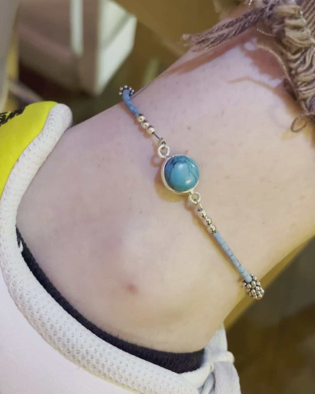 Multicoloured Anklet with stone