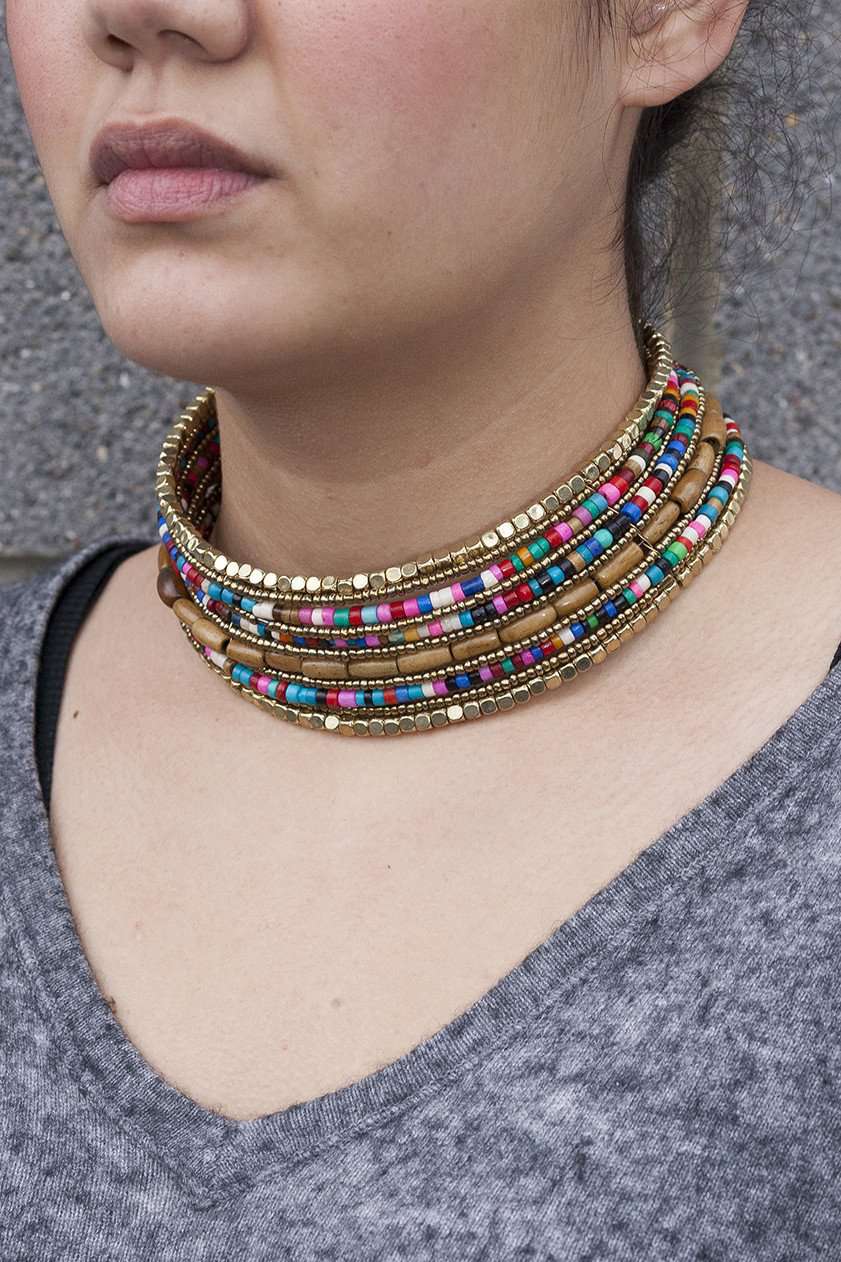 Gold & Multicolour Choker