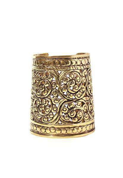 Etched Egyptian Statement Cuff