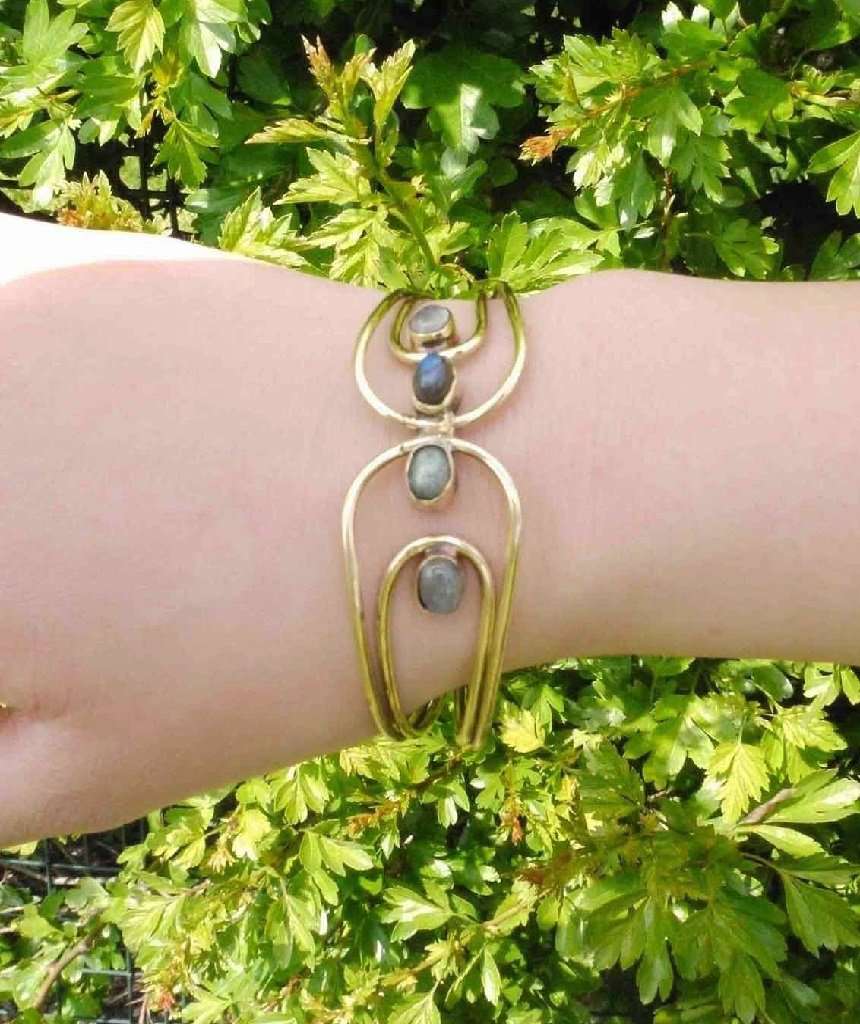 Quadra Stone Bangle Bracelet