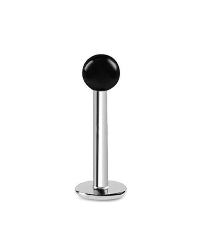 Black Stainless Steel Labret Piercing