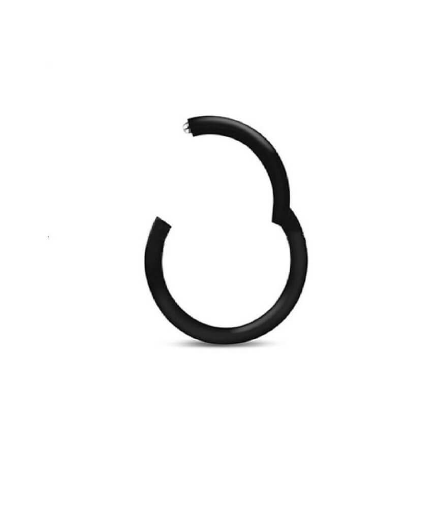 Black Surgical Steel Hinged Septum