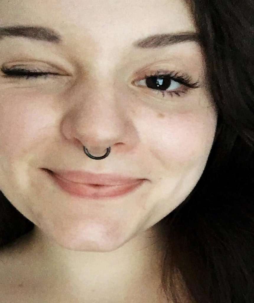 Black Surgical Steel Hinged Septum