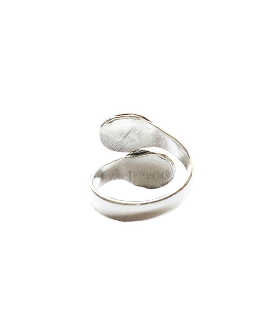 Twisted Double Stone Ring