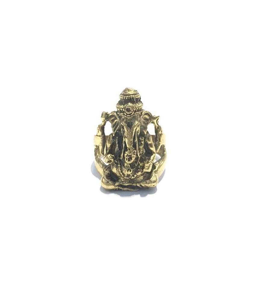 Chunky Ganesha Ring Gold