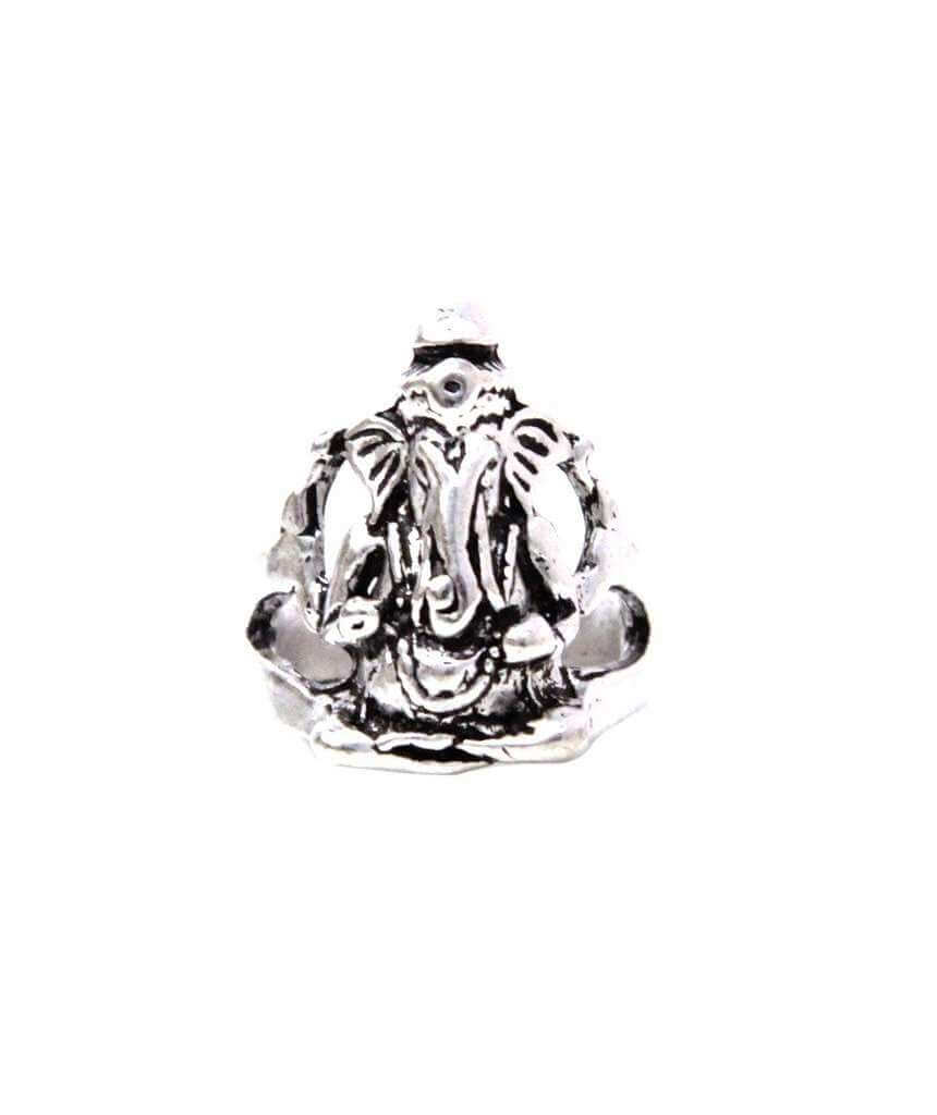 Chunky Ganesha Ring Silver