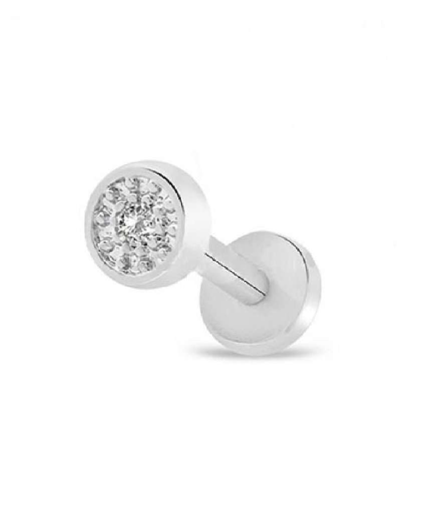 Silver Surgical Steel Circle Tragus