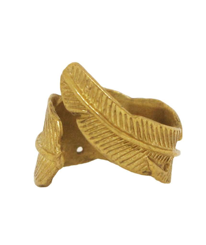 Classic Leaf Ring Gold