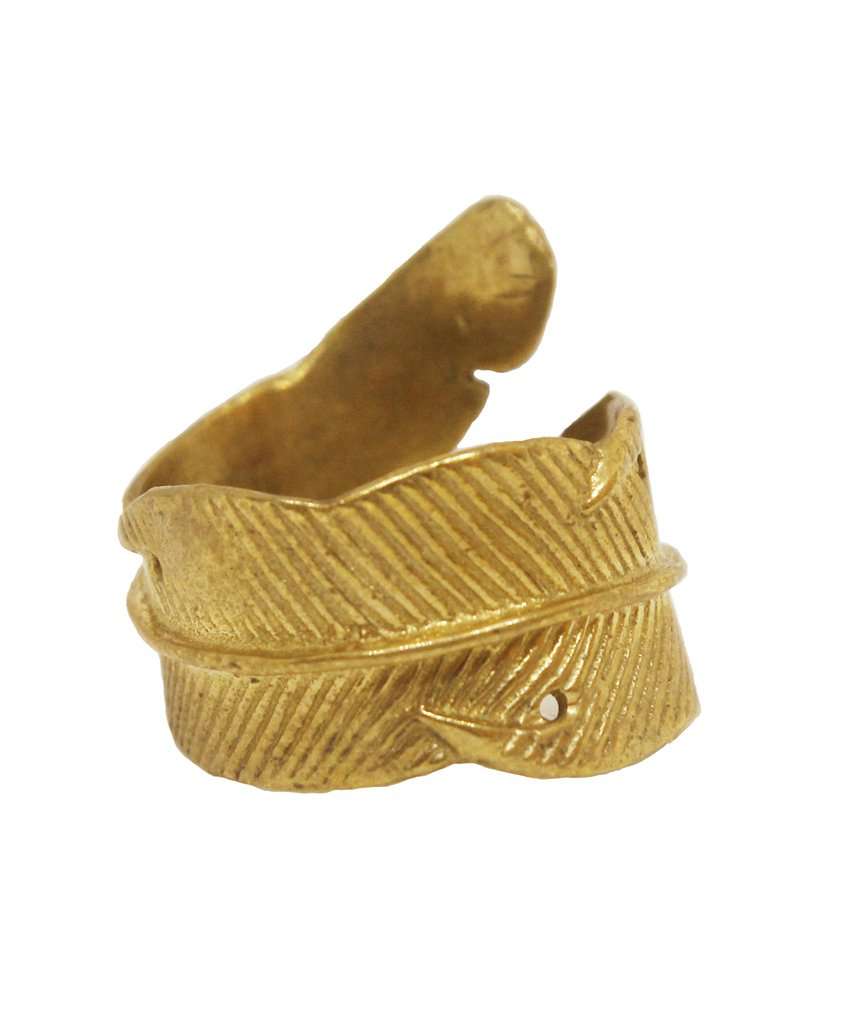 Classic Leaf Ring Gold