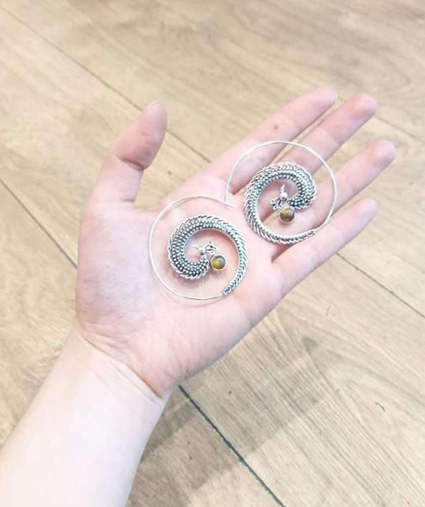 Peacock Swirl Earrings