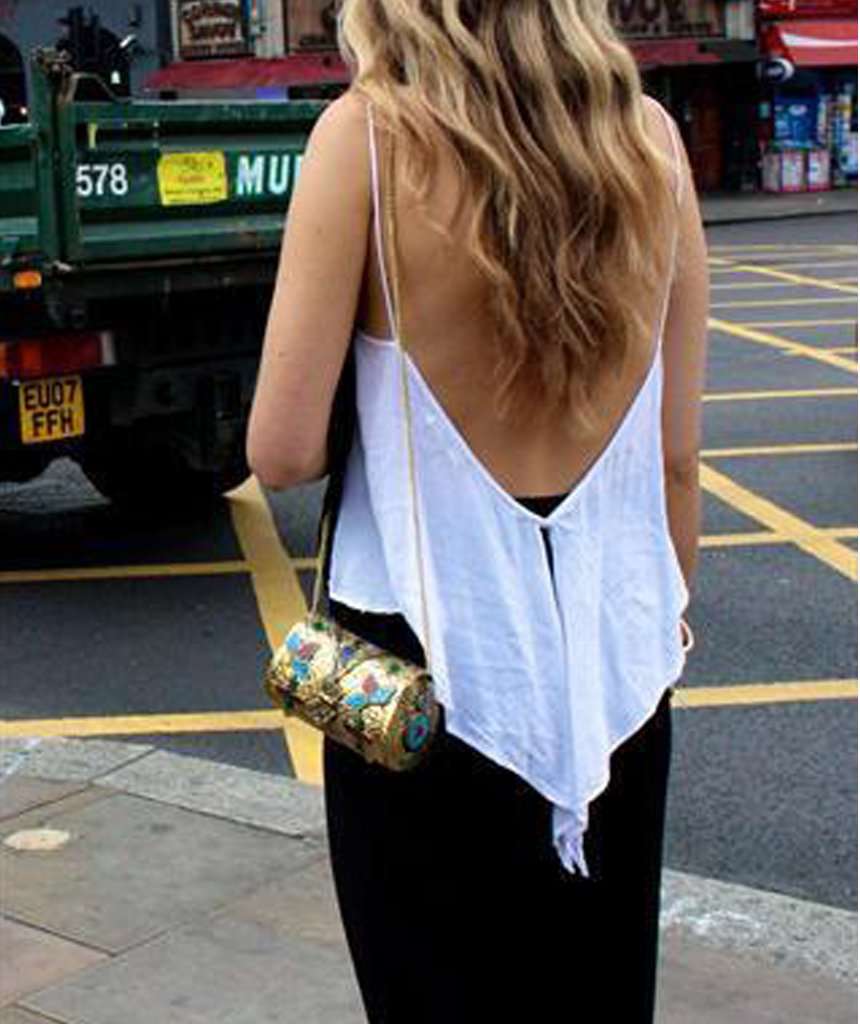 Golden Duffel Style Bag
