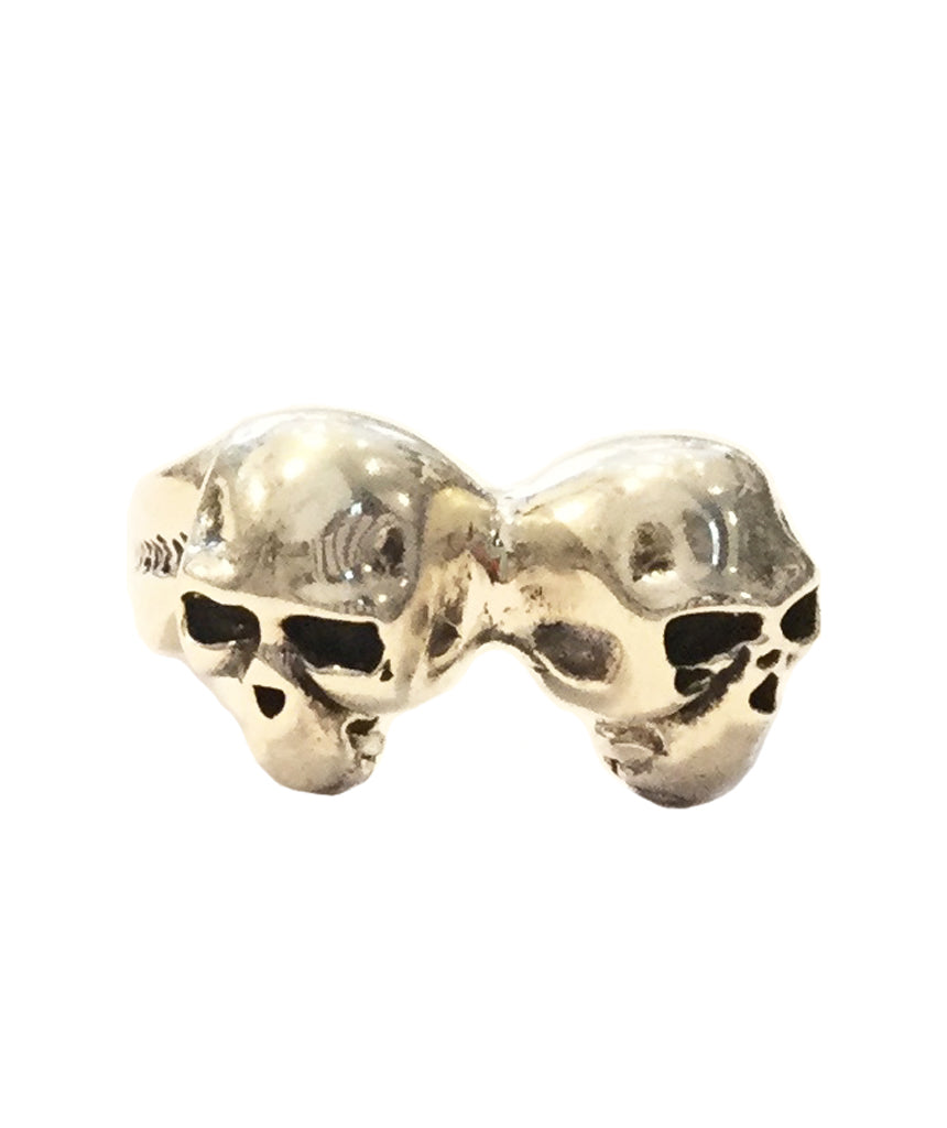 Double on sale skull ring