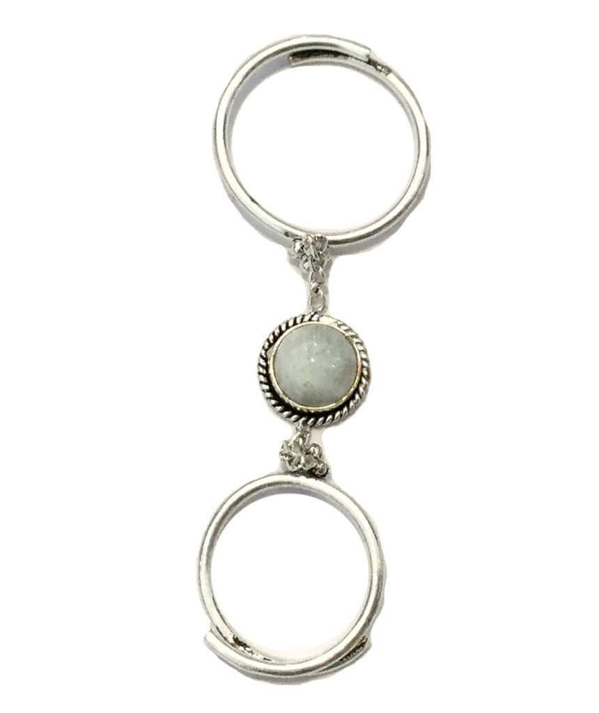Silver & Grey Double me Up Ring