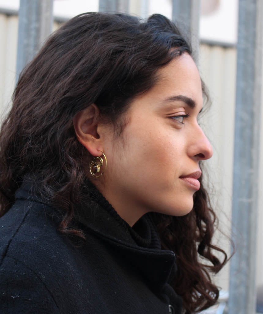 Tribal Earrings With Stone