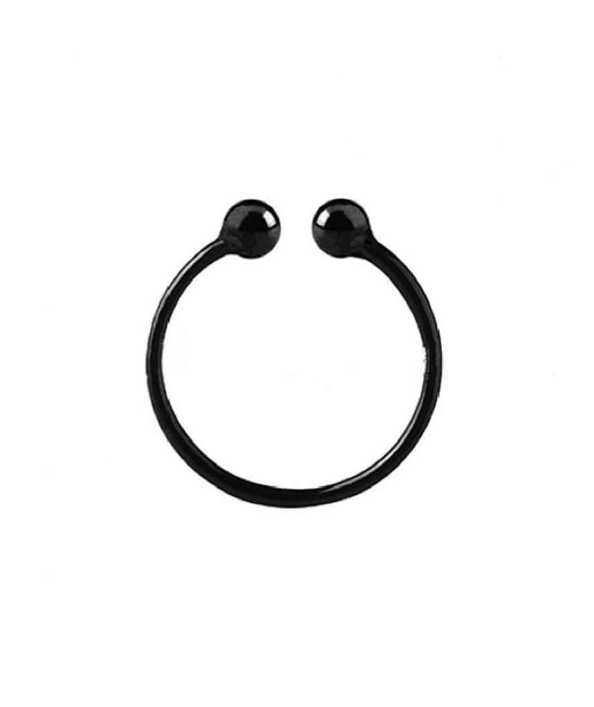 Fake Black Nose Ring Body Jewellery