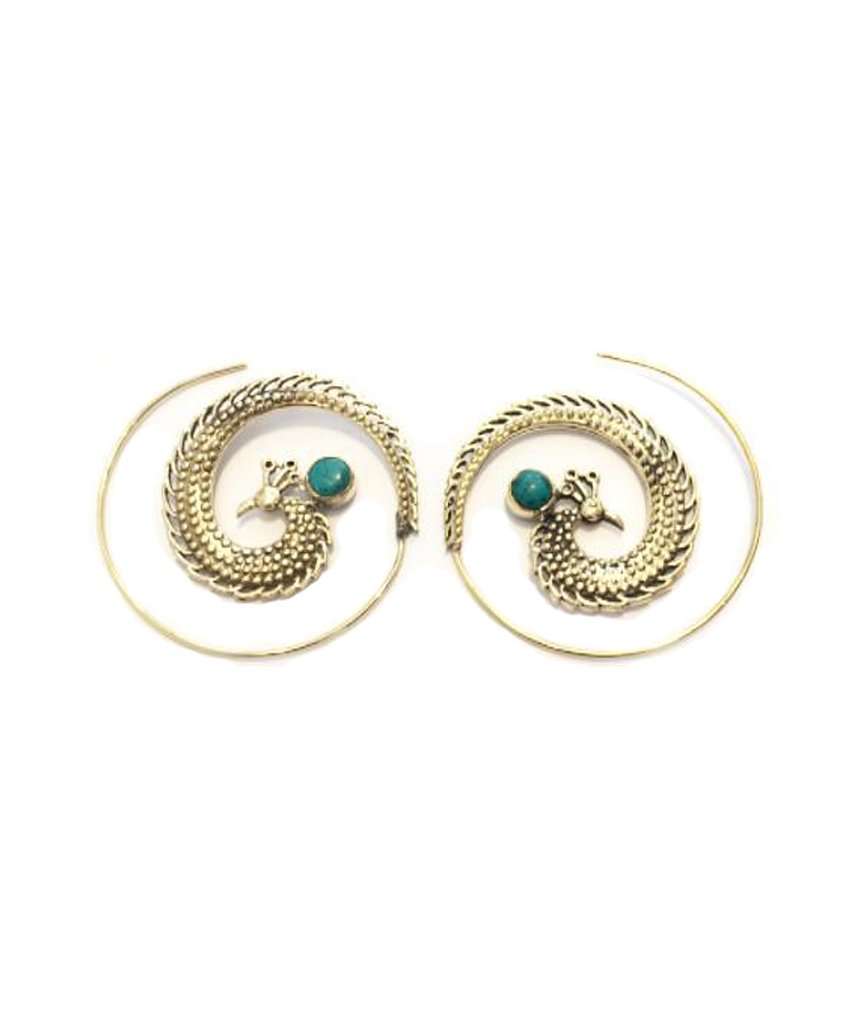 Peacock Swirl Earrings