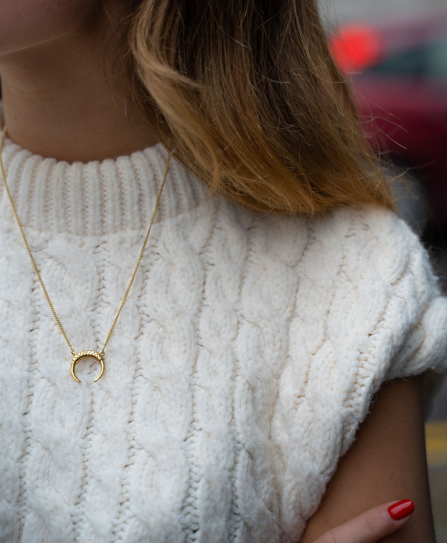 Gold Horn Necklace