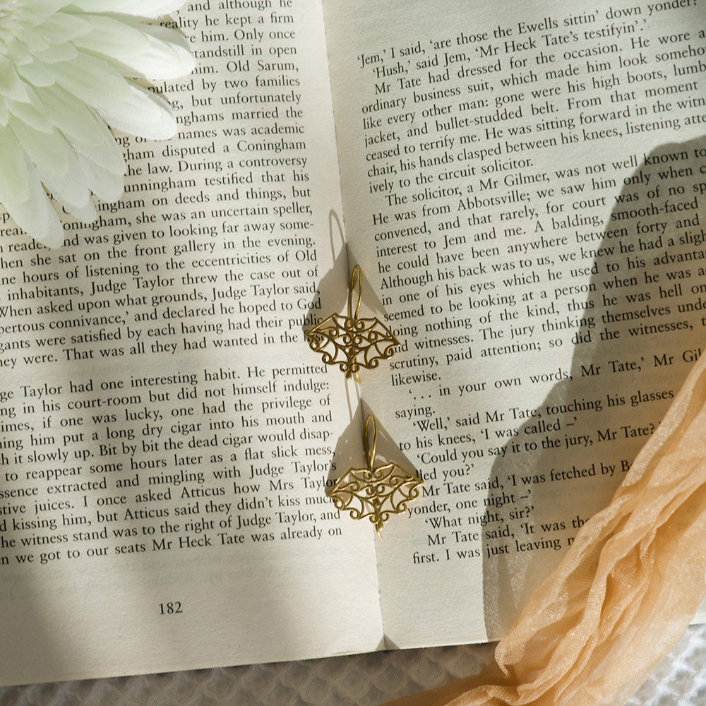 Gold Aztec Tiny Earrings