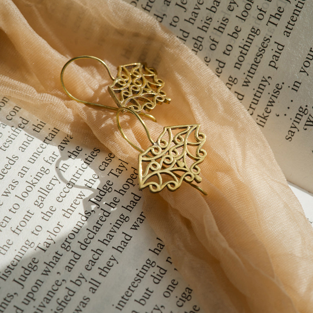 Gold Aztec Tiny Earrings