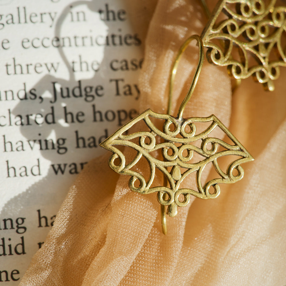 Gold Aztec Tiny Earrings