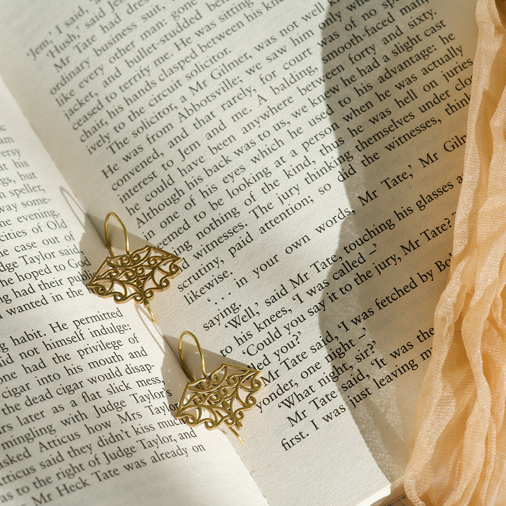 Gold Aztec Tiny Earrings